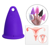 Maxbell Women Menstrual Cup Reusable Soft Cups for Travel Food Grade Silicone Purple