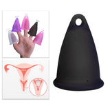 Maxbell Women Menstrual Cup Reusable Soft Cups for Travel Food Grade Silicone Black