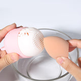 Maxbell Makeup Sponge Holder Dust-Proof Portable Cute for Travel Drying yellow deer