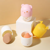 Maxbell Makeup Sponge Holder Dust-Proof Portable Cute for Travel Drying yellow deer