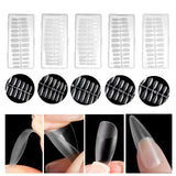 Maxbell 504Pcs Transparent False Nail Tips for Parties Lady Square