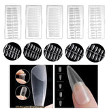 Maxbell 504Pcs Transparent False Nail Tips for Parties Lady Square