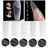 Maxbell 504Pcs Transparent False Nail Tips for Parties Lady Square