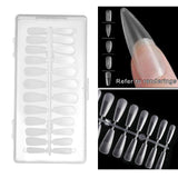 Maxbell 504Pcs Transparent False Nail Tips for Parties Lady T shape