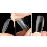 Maxbell 504Pcs Transparent False Nail Tips for Parties Lady almond