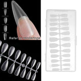 Maxbell 504Pcs Transparent False Nail Tips for Parties Lady almond
