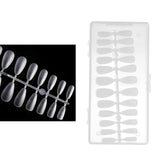Maxbell 504Pcs Transparent False Nail Tips for Parties Lady almond