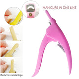 Maxbell False Nail Clipper Adjustable Sharp Blade Fake Nail Clippers for Home Salon Rose Red