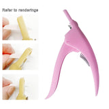 Maxbell False Nail Clipper Adjustable Sharp Blade Fake Nail Clippers for Home Salon Pink
