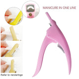 Maxbell False Nail Clipper Adjustable Sharp Blade Fake Nail Clippers for Home Salon Pink