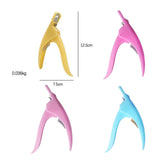 Maxbell False Nail Clipper Adjustable Sharp Blade Fake Nail Clippers for Home Salon Blue