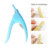 Maxbell False Nail Clipper Adjustable Sharp Blade Fake Nail Clippers for Home Salon Blue