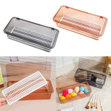 Maxbell Makeup Brush Box Stackable Plastic Portable for Jewelry Makeup Brushes Brown