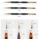 Maxbell Double Head Acrylic Nail Art Brush Pen Home Tips Builder Salon Use 001