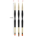 Maxbell Double Head Acrylic Nail Art Brush Pen Home Tips Builder Salon Use 001