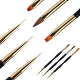 Maxbell Double Head Acrylic Nail Art Brush Pen Home Tips Builder Salon Use 002