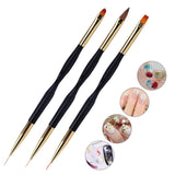 Maxbell Double Head Acrylic Nail Art Brush Pen Home Tips Builder Salon Use 002
