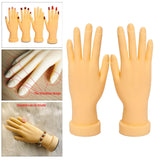 Maxbell Nail Practice Hand Bendable Tool for Technician Manicure Supply Right