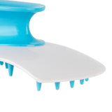 Maxbell Silicone Hair Scalp Massager Wet Dry Scrubber for Remove Dandruff Pet blue