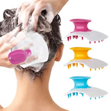 Maxbell Silicone Hair Scalp Massager Wet Dry Scrubber for Remove Dandruff Pet blue