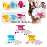 Maxbell Silicone Hair Scalp Massager Wet Dry Scrubber for Remove Dandruff Pet blue