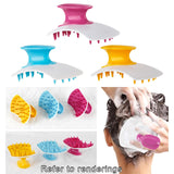 Maxbell Silicone Hair Scalp Massager Wet Dry Scrubber for Remove Dandruff Pet blue
