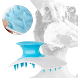Maxbell Silicone Hair Scalp Massager Wet Dry Scrubber for Remove Dandruff Pet blue