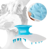 Maxbell Silicone Hair Scalp Massager Wet Dry Scrubber for Remove Dandruff Pet blue
