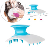 Maxbell Silicone Hair Scalp Massager Wet Dry Scrubber for Remove Dandruff Pet blue