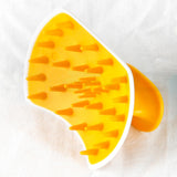 Maxbell Silicone Hair Scalp Massager Wet Dry Scrubber for Remove Dandruff Pet yellow