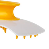 Maxbell Silicone Hair Scalp Massager Wet Dry Scrubber for Remove Dandruff Pet yellow