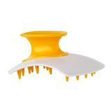 Maxbell Silicone Hair Scalp Massager Wet Dry Scrubber for Remove Dandruff Pet yellow