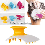 Maxbell Silicone Hair Scalp Massager Wet Dry Scrubber for Remove Dandruff Pet yellow