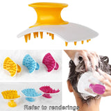 Maxbell Silicone Hair Scalp Massager Wet Dry Scrubber for Remove Dandruff Pet yellow