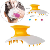 Maxbell Silicone Hair Scalp Massager Wet Dry Scrubber for Remove Dandruff Pet yellow