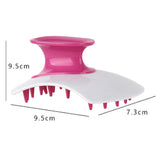 Maxbell Silicone Hair Scalp Massager Wet Dry Scrubber for Remove Dandruff Pet red
