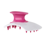 Maxbell Silicone Hair Scalp Massager Wet Dry Scrubber for Remove Dandruff Pet red