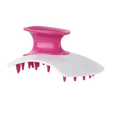 Maxbell Silicone Hair Scalp Massager Wet Dry Scrubber for Remove Dandruff Pet red