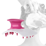 Maxbell Silicone Hair Scalp Massager Wet Dry Scrubber for Remove Dandruff Pet red