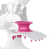 Maxbell Silicone Hair Scalp Massager Wet Dry Scrubber for Remove Dandruff Pet red