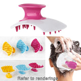 Maxbell Silicone Hair Scalp Massager Wet Dry Scrubber for Remove Dandruff Pet red
