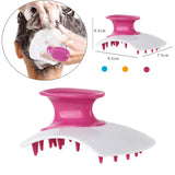 Maxbell Silicone Hair Scalp Massager Wet Dry Scrubber for Remove Dandruff Pet red