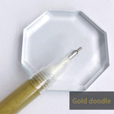 Maxbell Nail Art Graffiti Pen Fast Drying for DIY Painting Nail Supplies Thin Line Gold