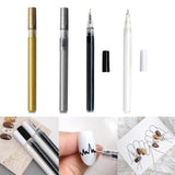 Maxbell Nail Art Graffiti Pen Fast Drying for DIY Painting Nail Supplies Thin Line Gold