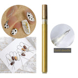 Maxbell Nail Art Graffiti Pen Fast Drying for DIY Painting Nail Supplies Thin Line Gold