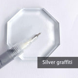 Maxbell Nail Art Graffiti Pen Fast Drying for DIY Painting Nail Supplies Thin Line Silver