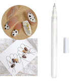 Maxbell Nail Art Graffiti Pen Fast Drying for DIY Painting Nail Supplies Thin Line White