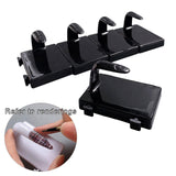 Maxbell 5 Pieces Nail Art Practice Finger Training for Fake Fingers Tools Decoration Black