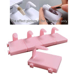 Maxbell 5 Pieces Nail Art Practice Finger Training for Fake Fingers Tools Decoration Pink