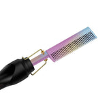 Maxbell Hair Straightener Comb Brush Curl Straight Hair EU Plug Hair Styling